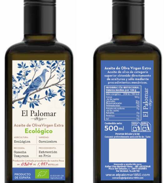 Aceite El Palomar 1850 - Botella 500ml.
